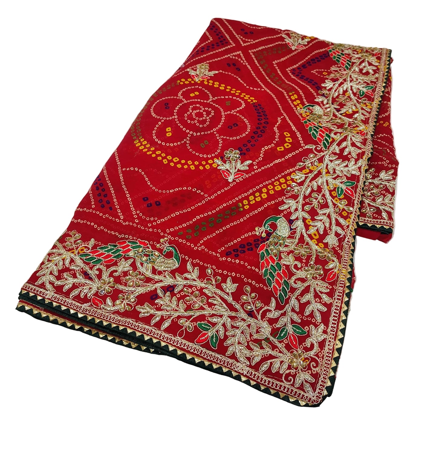 Georgette Rajasthani Traditional Marwari Piliya Chunari saree with Blouse
