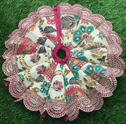 Handcrafted Ghagra Style Heavy Embroidery Laddu Gopal Poshak