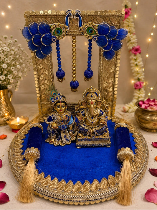 Tyoharmart Beautiful Handcrafted Ready Singhasan Mandap for Janmashtami & Ganpati Festival Decoration