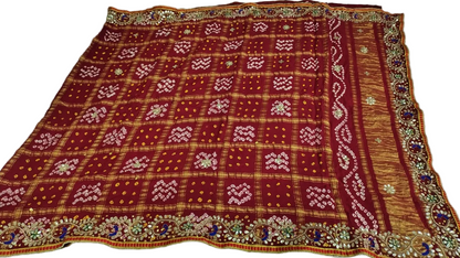 Modal Gajji Silk Gotta Patti Beautiful Handwork Traditional Odhna