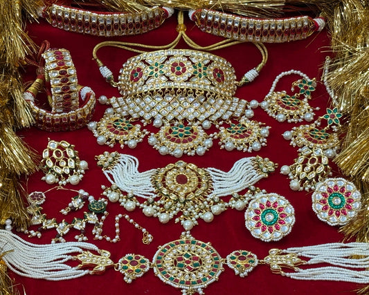 Rajwari poshak jewelry combo set