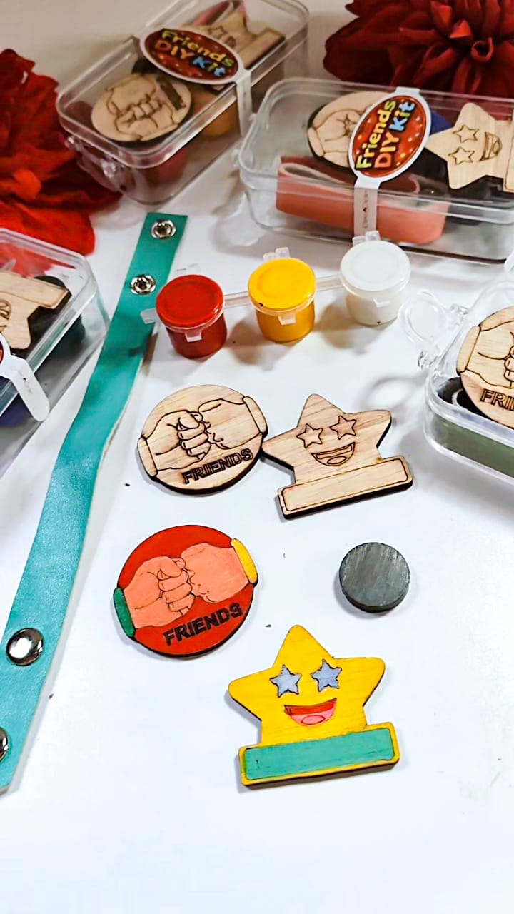 Creative Kids Return Gift Set – Paint Your Own Wooden Art Kit pack of 10