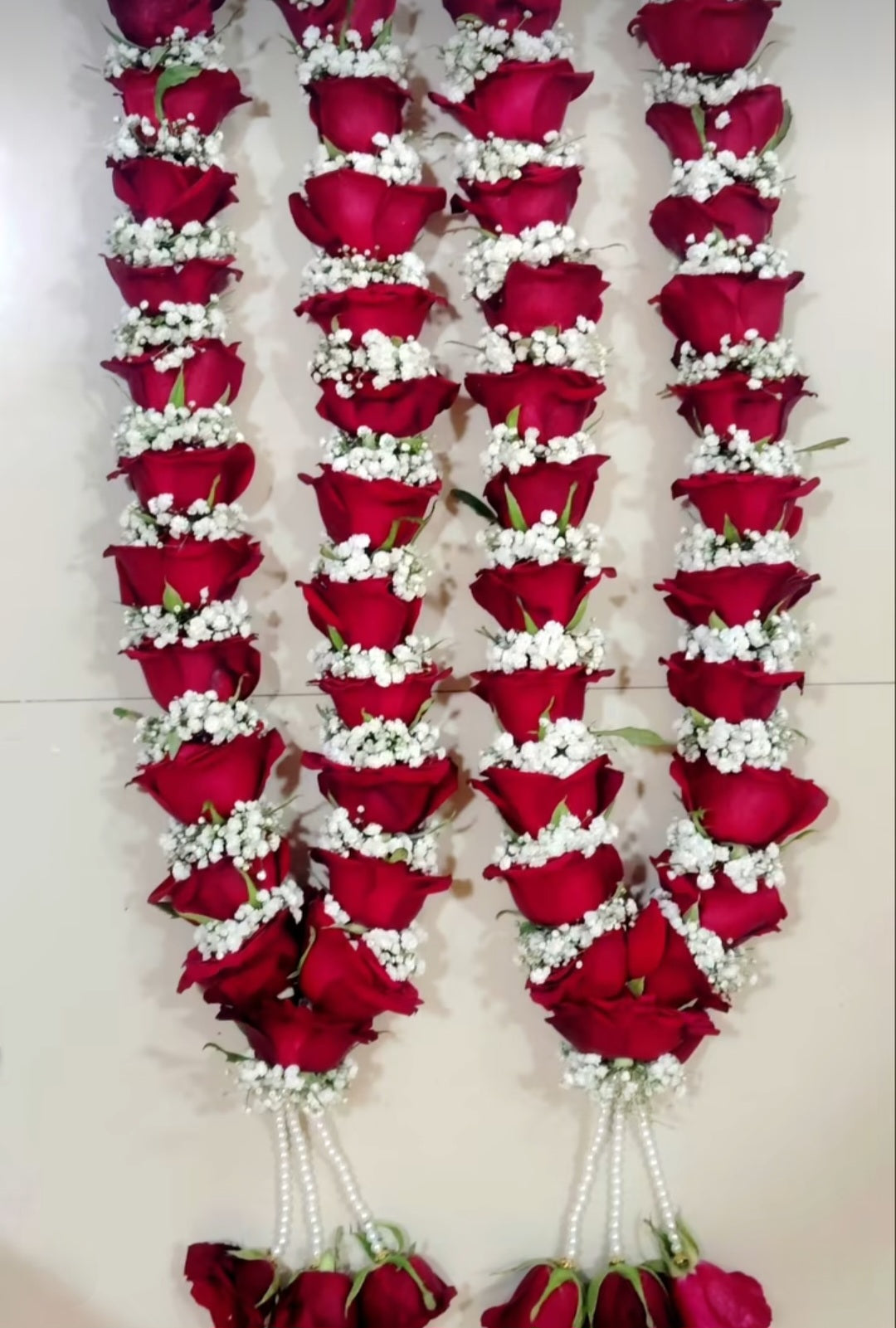 Red Rose handmade beautiful garland pair size 5.5.5ft