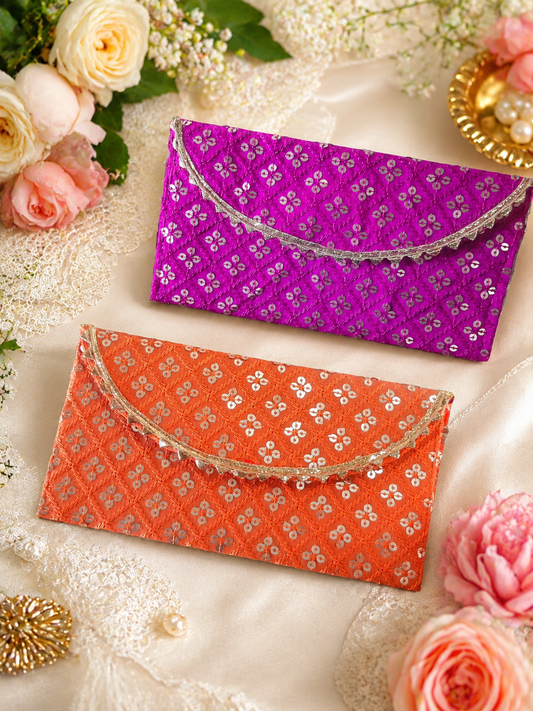 Sagun Money Envelope  (Assorted Colors) – Wedding Shagun Envelopes for Return Gifts & Festive Gifting    pack of 1