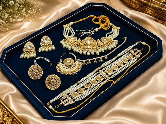 Royal Rajwadi Poshak Jewellery Combo Set – Traditional Bridal Necklace Set for Wedding & Festive Wear