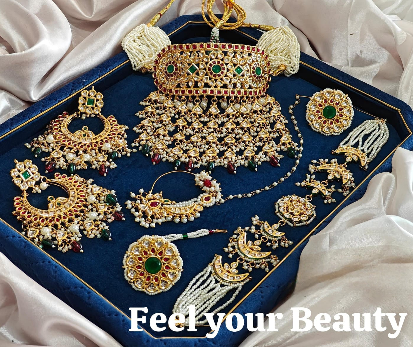 Royal Rajwadi look jewelry combo set