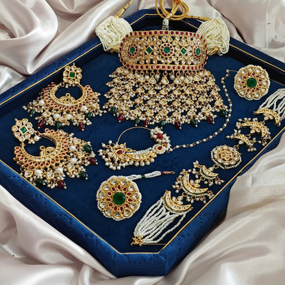 Royal Rajwadi Jewellery Combo Set – Traditional Bridal Necklace Set for Wedding & Festive Wear