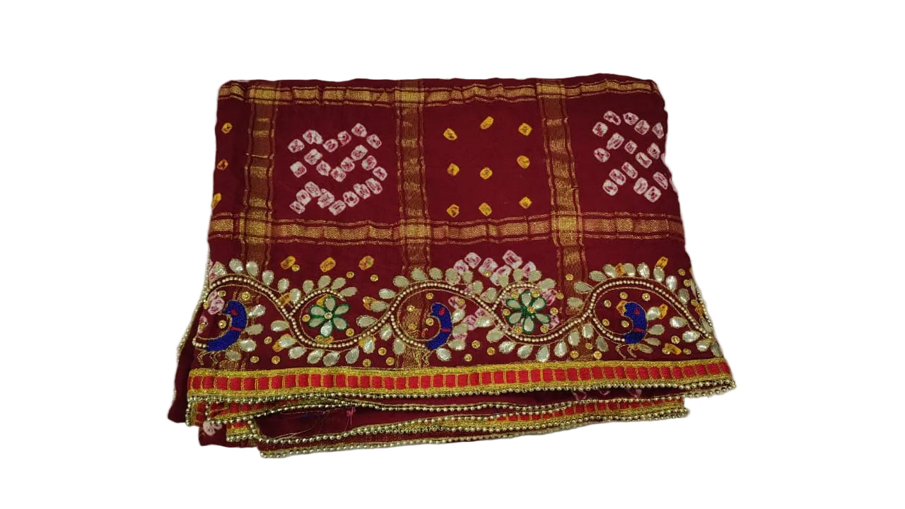 Modal Gajji Silk Gotta Patti Beautiful Handwork Traditional Odhna