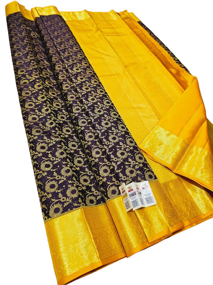 Handloom Kanchipuram Silk Bridal Saree – Silk Mark Certified, Grand Zari Pallu
