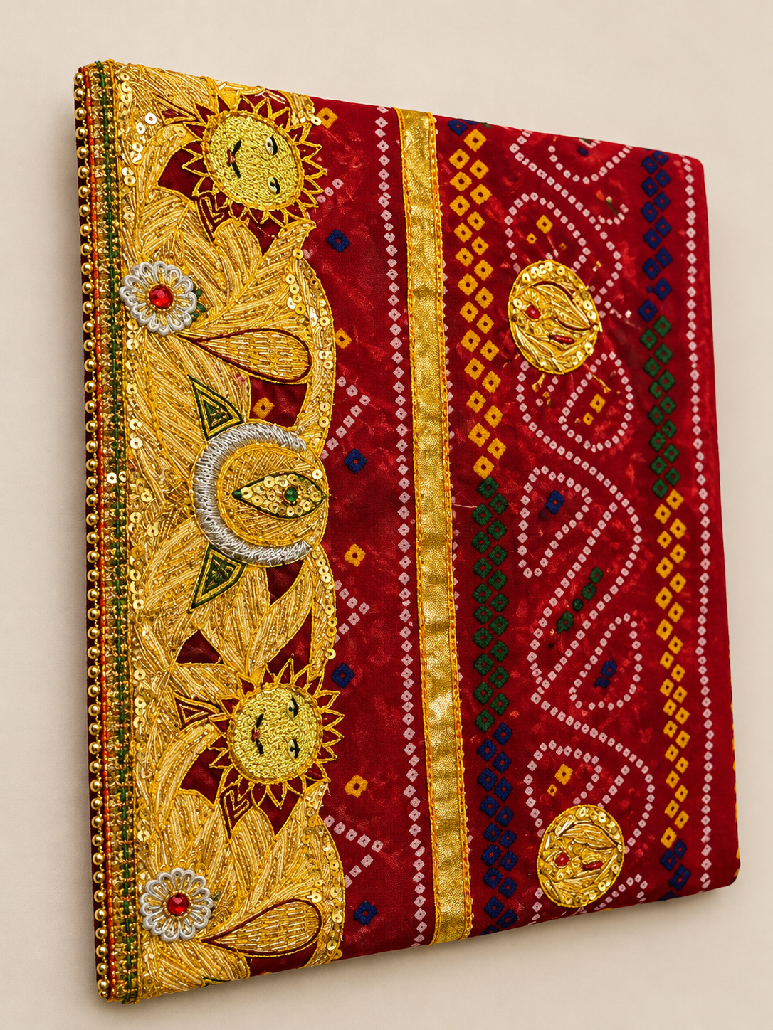 Kolkatta special Heavy Zardozi Work Rajasthani Marwadi chunri Odhna