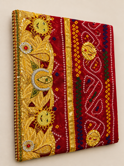 Kolkatta special Heavy Zardozi Work Rajasthani Marwadi chunri Odhna