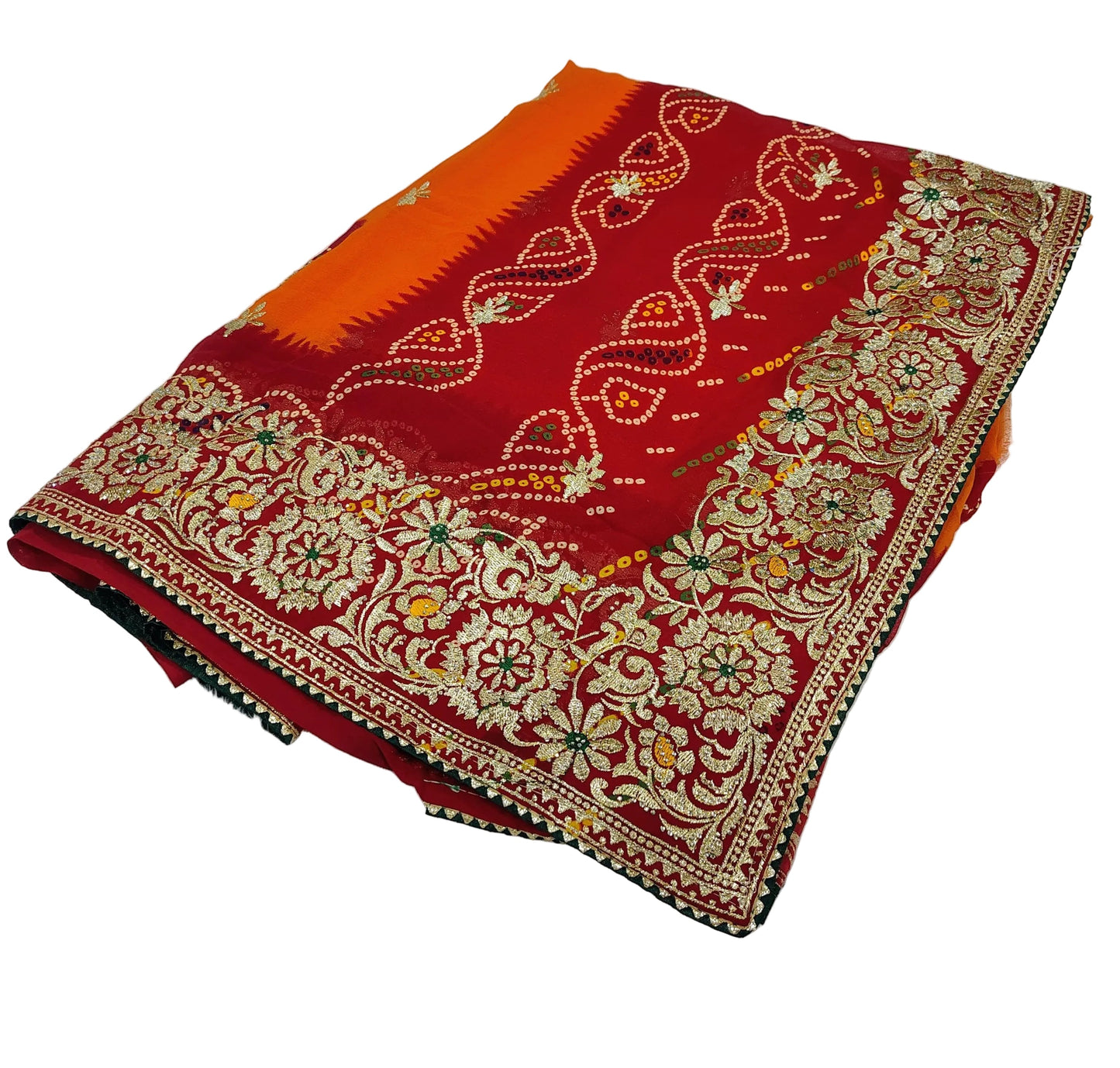 Georgette Rajasthani Traditional Marwari Piliya Chunari saree with Blouse
