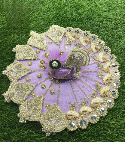 Heavy Handwork KanhaJi Poshak  with Mukut  colour: Yellow/ Mauve