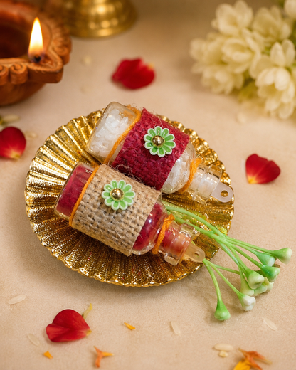 Decorative beautiful handcrafted Roli chawal Gotta work Platter