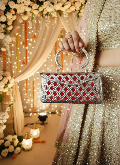 Antique Colorful Handmade Metal Clutch