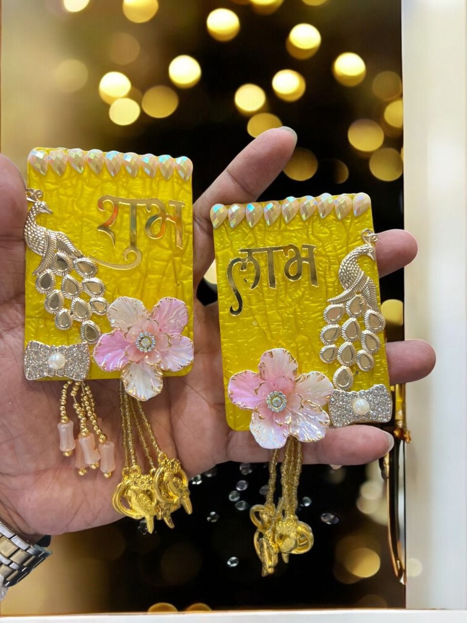 Unique collection for home decor subh labh pack of 2 pair