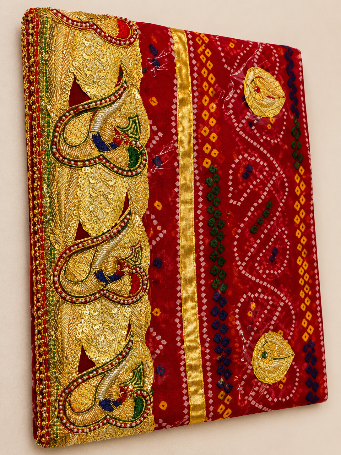 Kolkatta special Heavy Zardozi Work Rajasthani Marwadi chunri Odhna