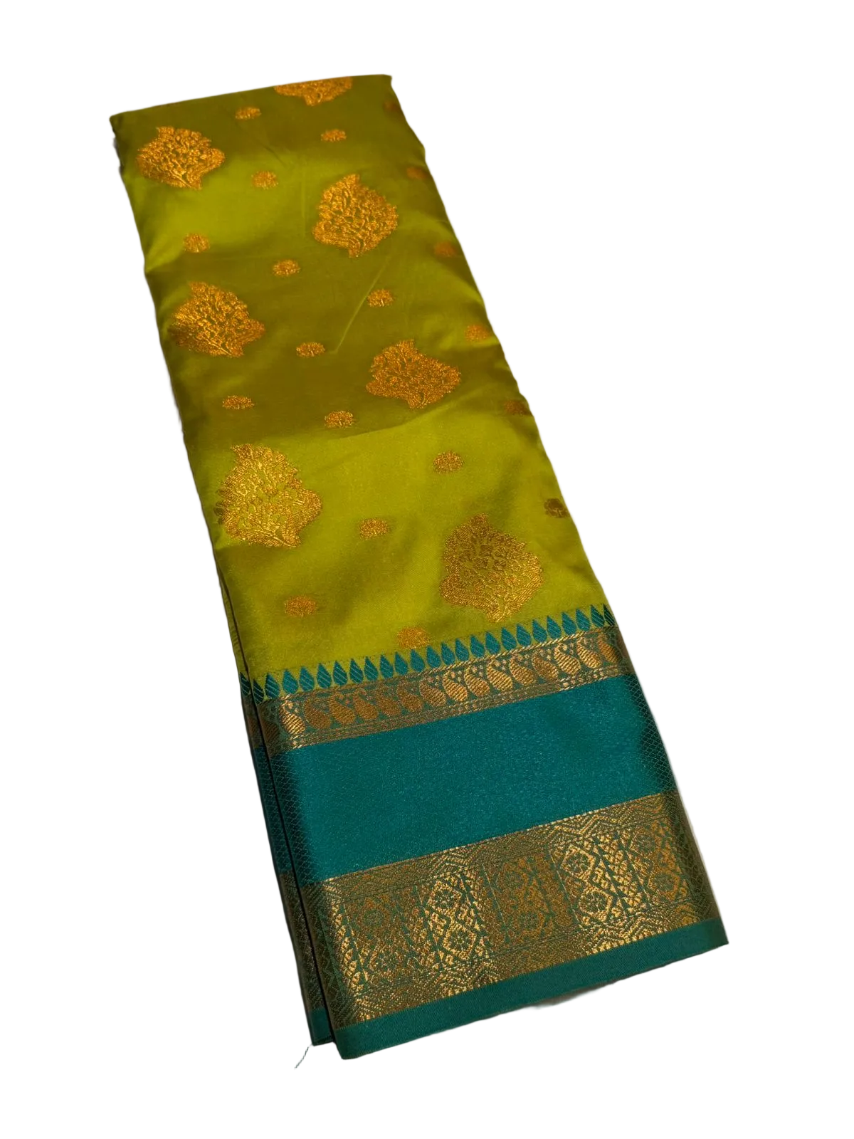 Traditional Big Border Semi Kanchipuram Silk Saree