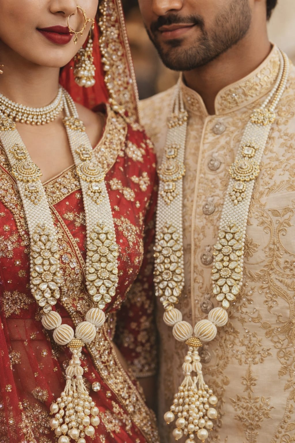 Royal Wedding Handcrafted Varamala pair