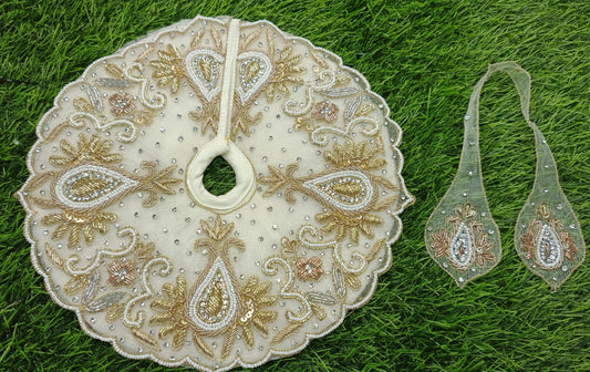 Swethambar boutique designer janmashtami special Ladoo gopalji poshak  6 inch