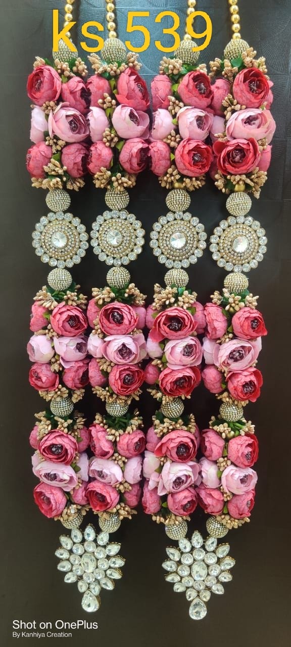 Beautiful handcrafted wedding Garland varamala pack of 2 for Bride and Groom size 24*inch