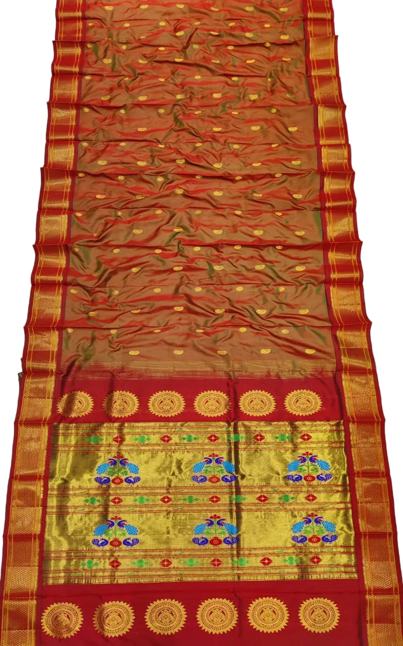 Handloom Maharani Paithani Pure Silk Saree | Traditional Designer Paithani Saree