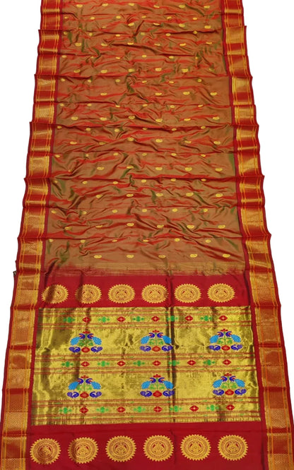 Handloom Maharani Paithani Pure Silk Saree | Traditional Designer Paithani Saree