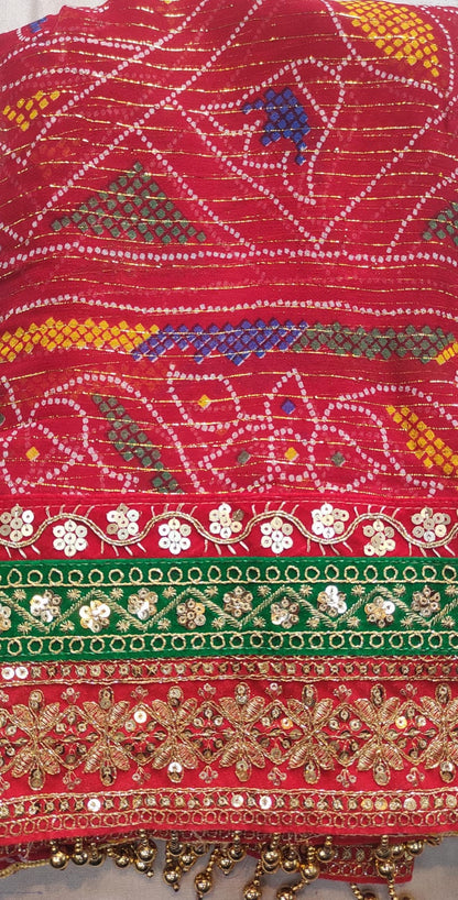 Open chunri Bhandhej Bandhani odhna