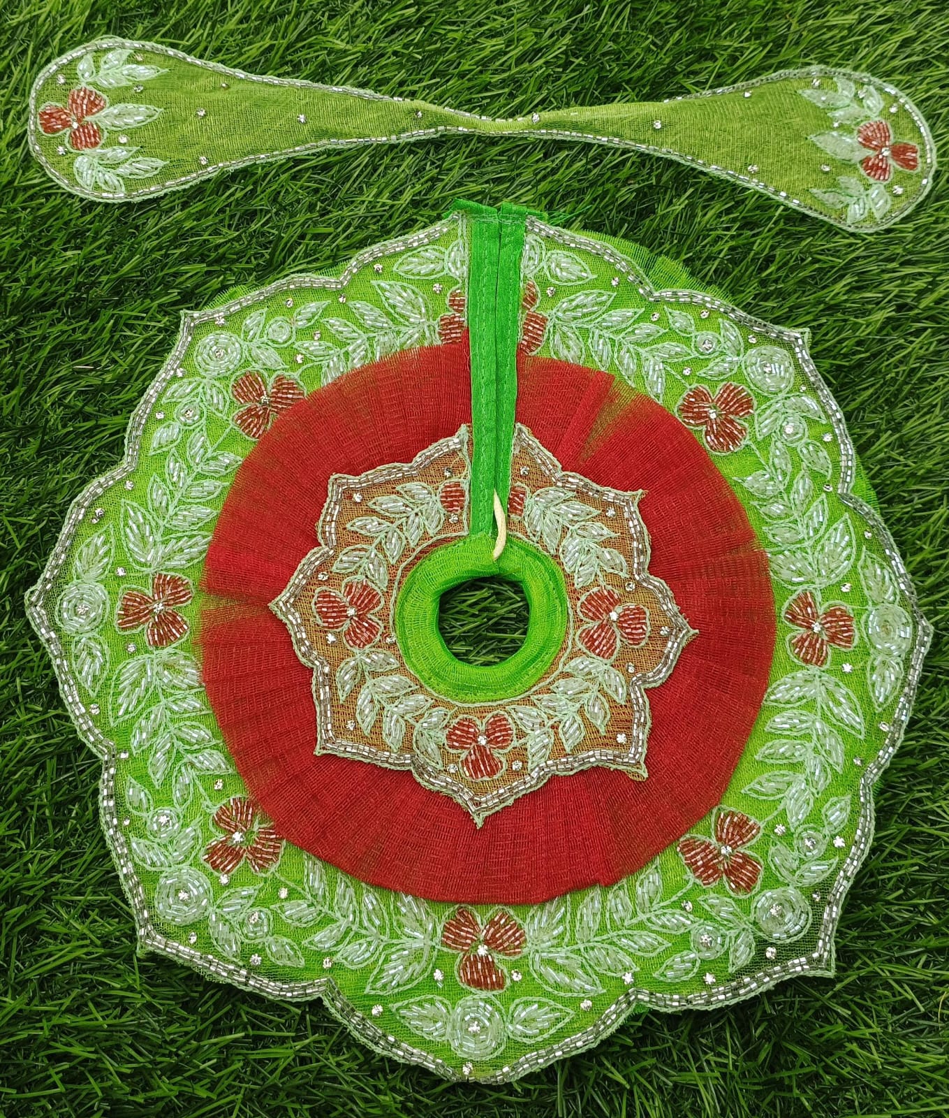 Tyohar special Elegant boutique designer Ladoo gopalji poshak ✨️size/6 inch