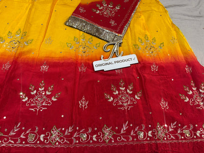Designer Upada Crepe Boutique Thakurji Poshak with Aari Taari Work & Pure Odhani