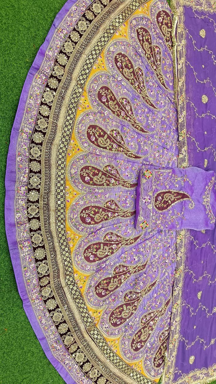 Designer Rajasthani Poshak with Zardosi Work | 14 Kali Lehanga