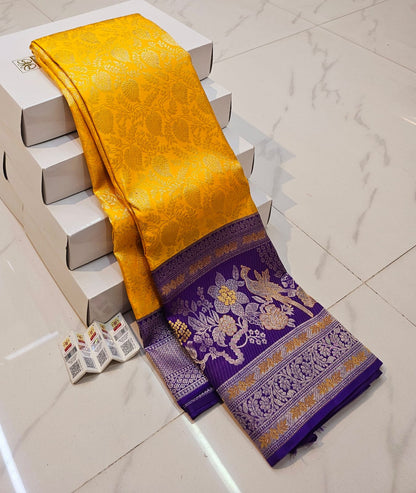 Premium Kanchipuram Pure Silk Bridal Saree – Handloom & Silk Mark Certified