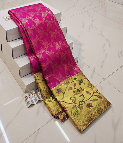 Premium Kanchipuram Pure Silk Bridal Saree – Handloom & Silk Mark Certified