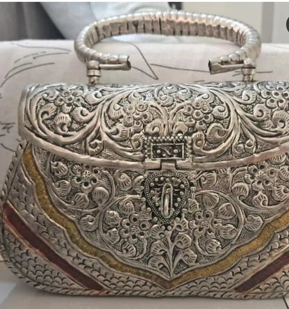 Exclusive handcrafted carved Garman silver Elegant clutch bags