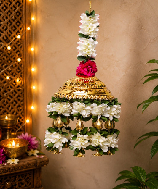 Floral Jhumar for diwali/festival decorations  /L 22 INCH ROUND 29* INCH/ metal
