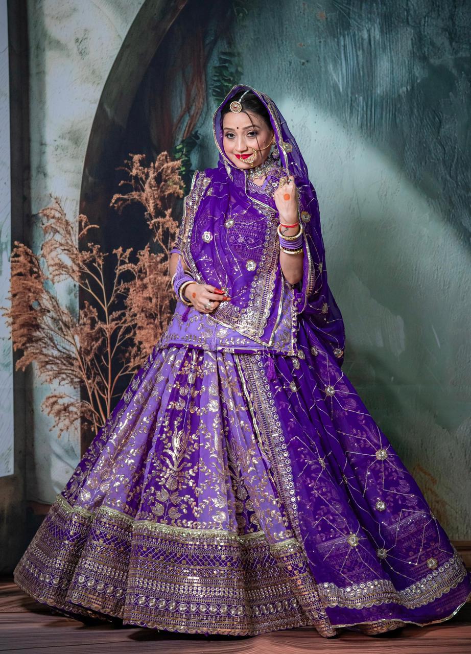 Boutique Designer 4 Meter Ghera Royal Poshak – A Timeless Blend of Tradition and Elegance