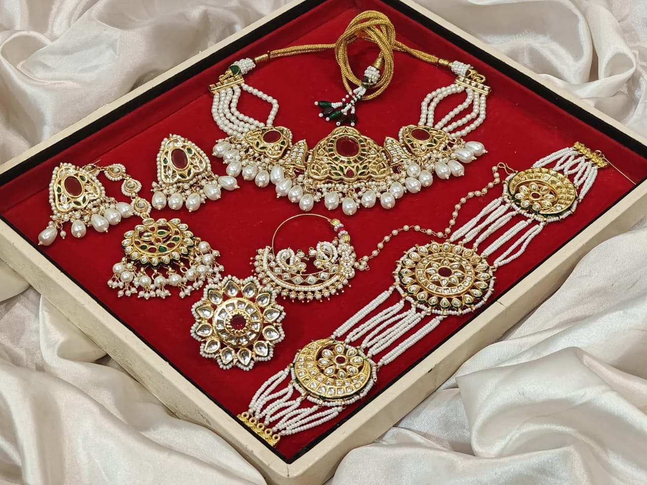 Royal  full Meenakari combo jewelry set