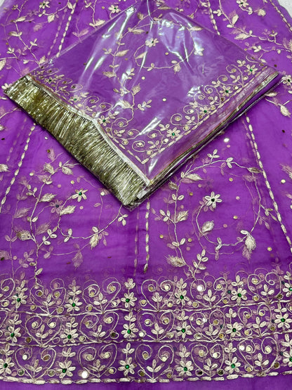 Elegant Boutique Rajasthani Poshak – Pure Hamrahi Fabric with Original Pitta Work & Aari Magji
