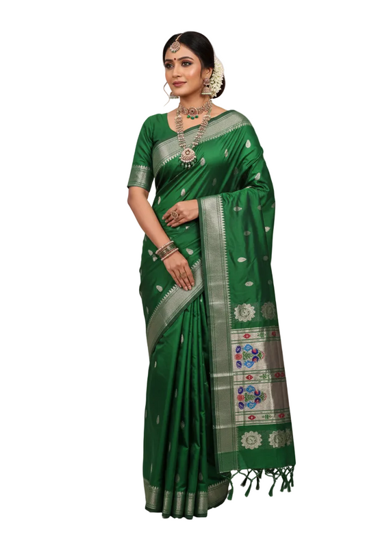 Handloom Maharani Paithani Pure Silk Saree | Traditional Designer Paithani Saree