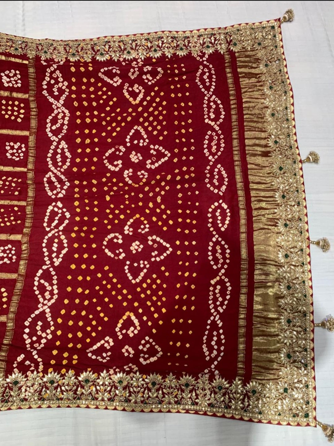 Pure Ghatchola Gaji Silk Bandhej Saree | Handwork Traditional Ethnic Wear