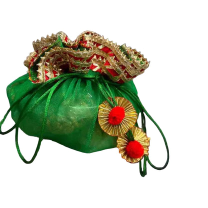 Sagun Potli for Nariyal & Dry Fruits – Pack of 1 (Mix Colours)