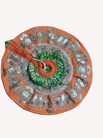 Designer sequence work ladoo gopalji beautiful poshak 6inch