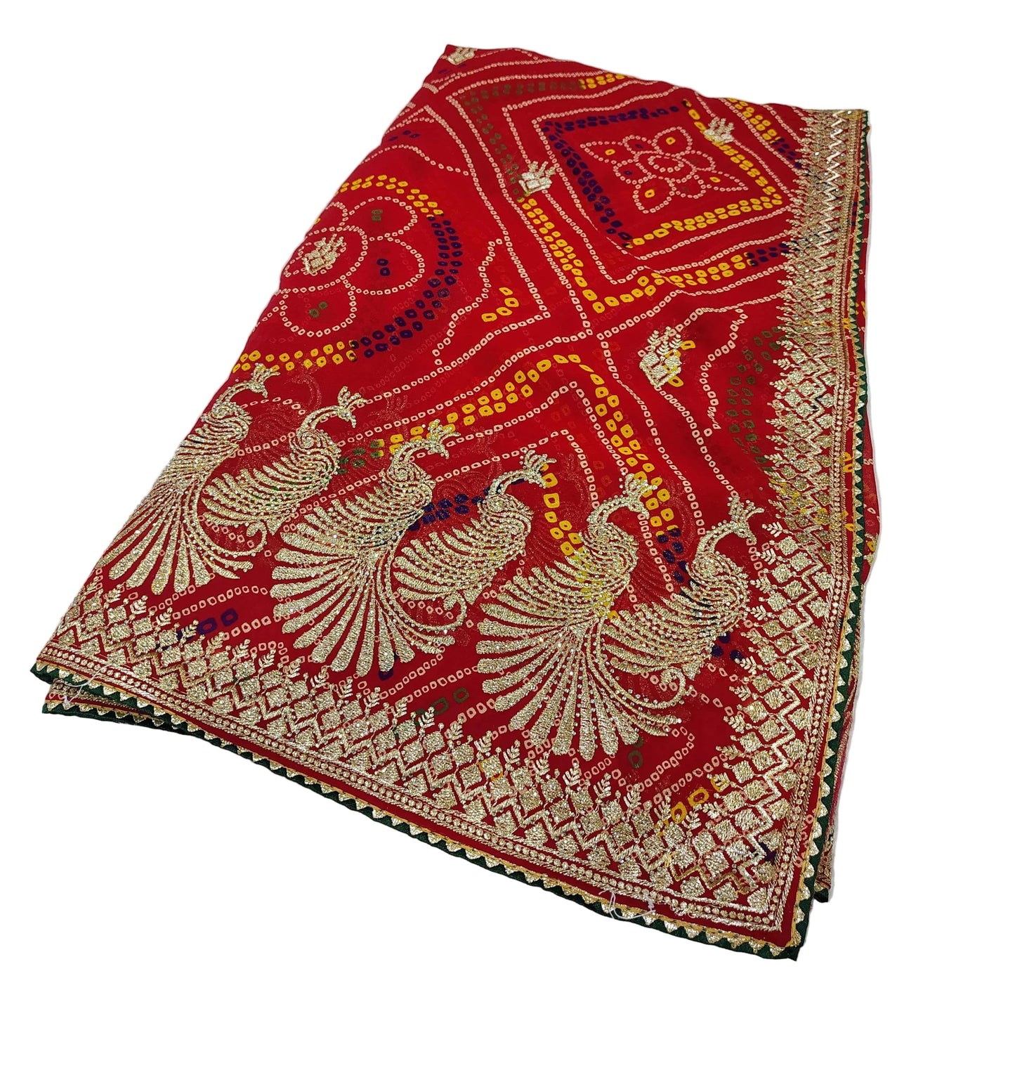 Georgette Rajasthani Traditional Marwari Piliya Chunari saree with Blouse
