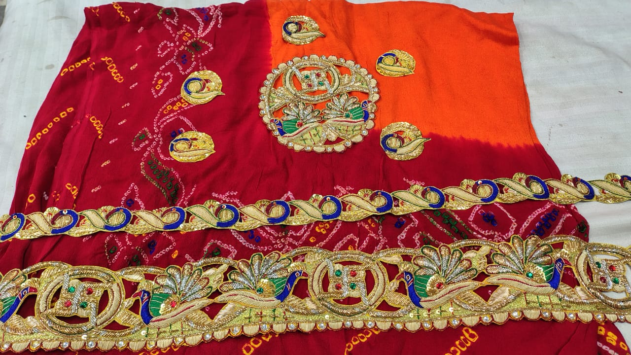 Premium Kolkata Ojaria Pila Chunri | Handmade Wedding & Puja Chunri