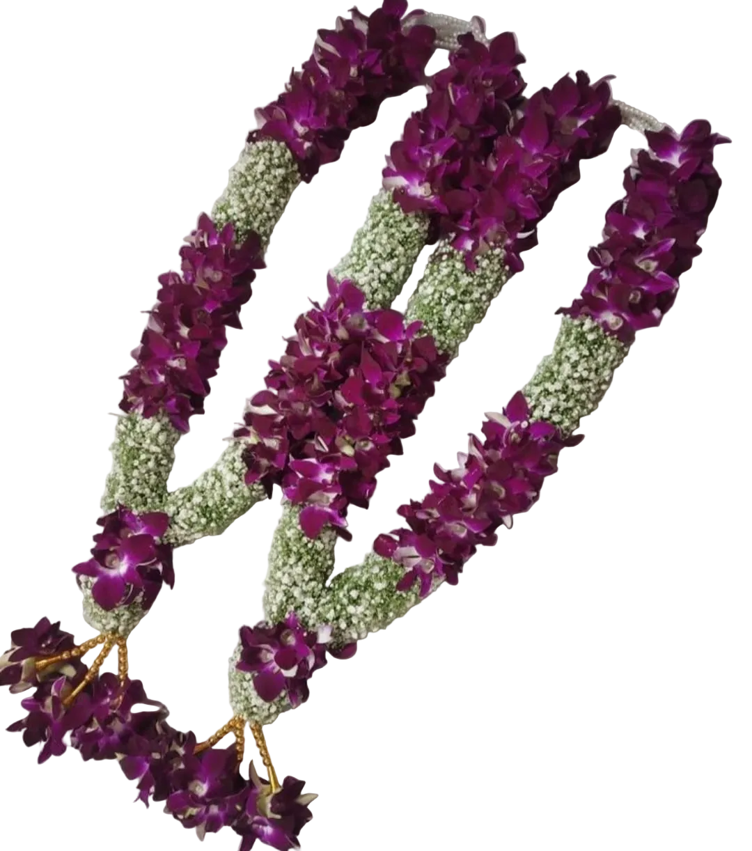 Elegant fresh flower wedding garland/ varamala pair