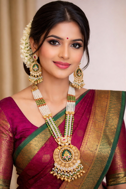 Shahi Kundan Pearl Haar Set – Royal Bridal Necklace Set for Wedding & Festive Wear