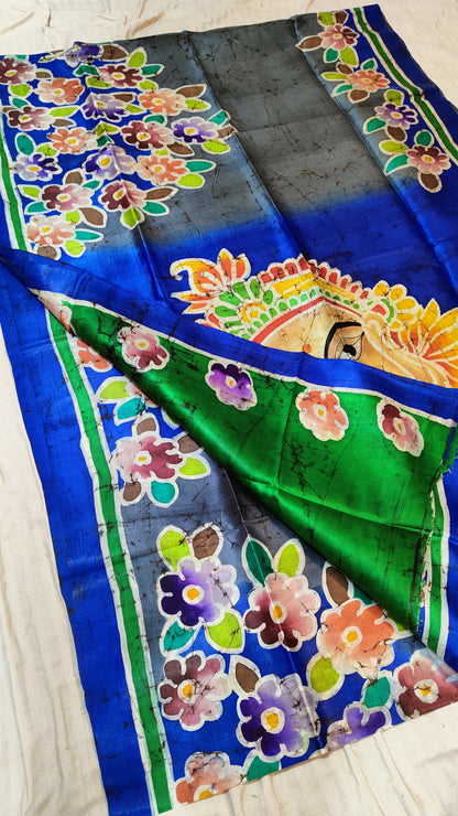 Bishnupuri Batik Pure Silk Saree | Handcrafted Premium Silk Saree