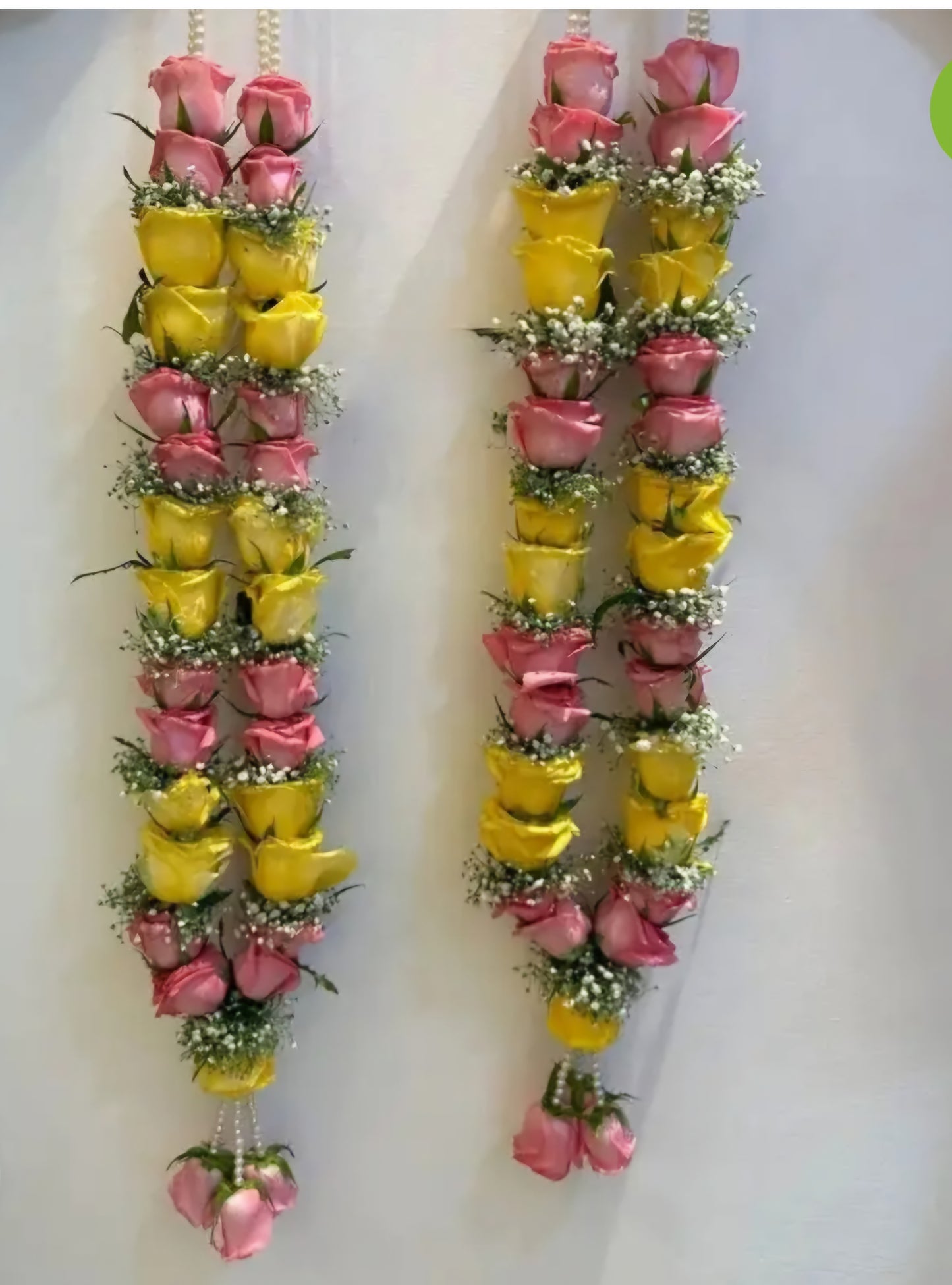 Elegant fresh flowers Garland pair   size 5.5.5ft