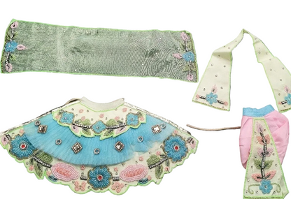 Cheed Moti Handwork Radha Krishna Poshak | Designer Fancy Dress for Laddu Gopal 6 piece set