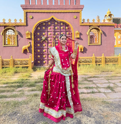 Elegant Satan pure odhna Rajwari poshak